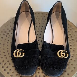 Elegant Black Velvet Women's Shoes